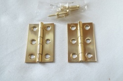 2'' Polished Solid Brass Hinges (pair)